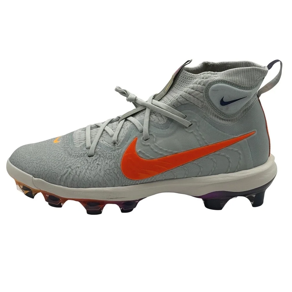 Nike Alpha Huarache‎ NXT Baseball Cleats Mens 13 Gray Orange TPU HF1132-001 NEW